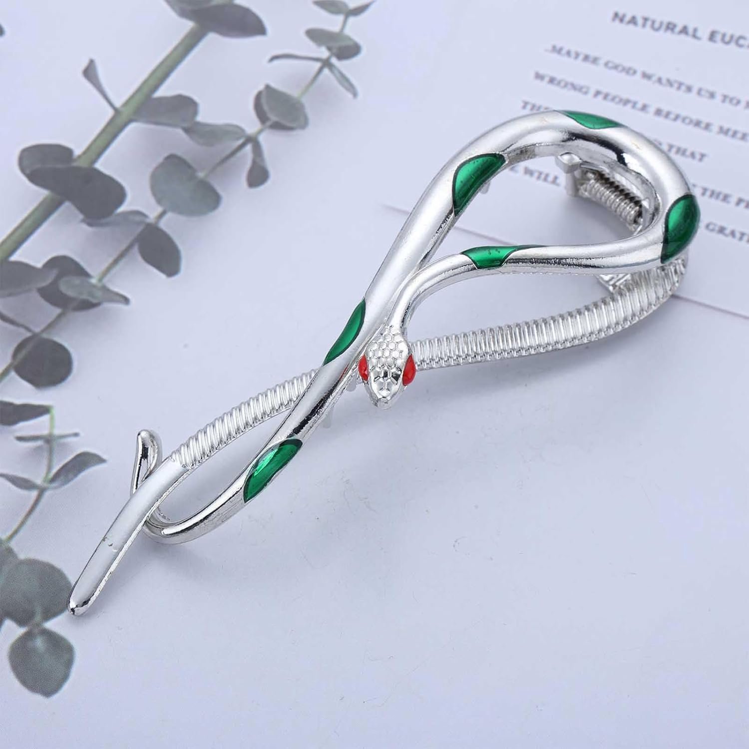 Haarspeld Slang - Zilver - Elastisch Haaraccessoire - Houdt haar stevig op zijn plaats - ShopVlot