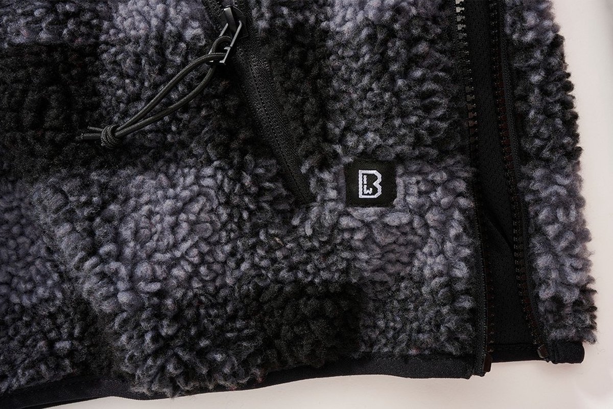 Brandit Teddyfleece Worker Pullover Zwart-Grijs Sweater — cadeau in Mode & Accessoires - foto 2