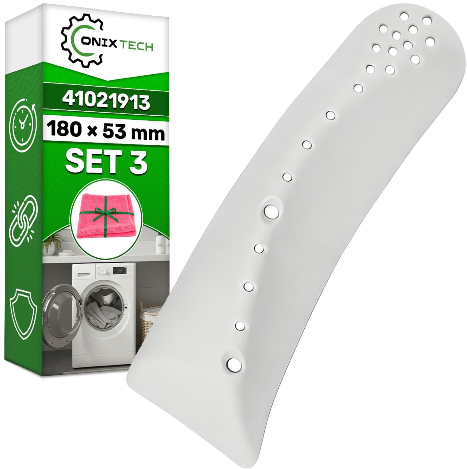 Set van 3 Wasmachine Trommelpeddels met Microvezeldoek