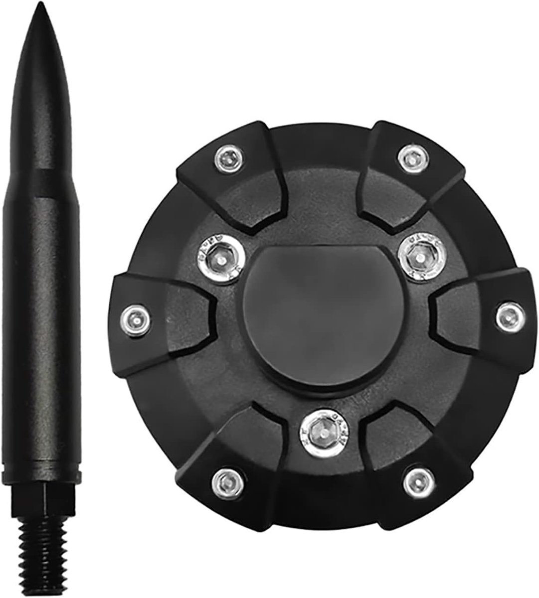 Antenneafdekking voor Jeep Wrangler JK JL TJ JT Car FM stereo -radio-signaal -auto -dakantenne Bullet ABS aluminium bal