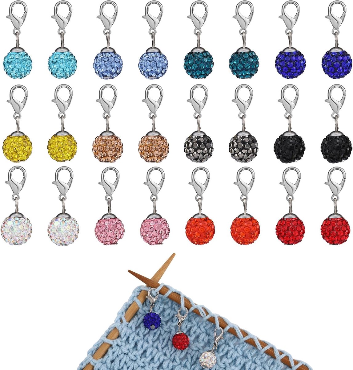 Markers Verwijderbare Haak Breien Markers Met Kreeft Sluiting Charms Voor Naaien Breien Weven Accessoires DIY Craft