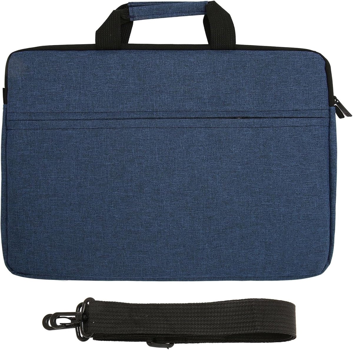Lichte en draagbare waterdichte laptophoes van polyester met duurzame band, effectieve bescherming voor 15,6 inch laptops (donkerblauw)