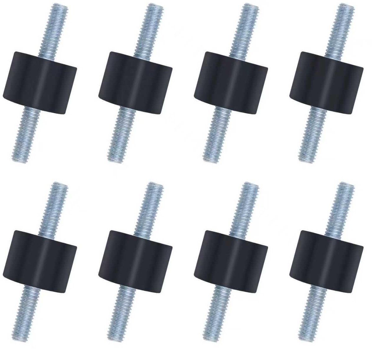 8 stuks rubberen buffers M6, trillingsdemper, airconditioning met schroeven, rubberen lagers, schokdempers, voor waterpompen, luchtcompressoren, dieselmotoren, benzinemotoren (VV20 x 15 M6 x