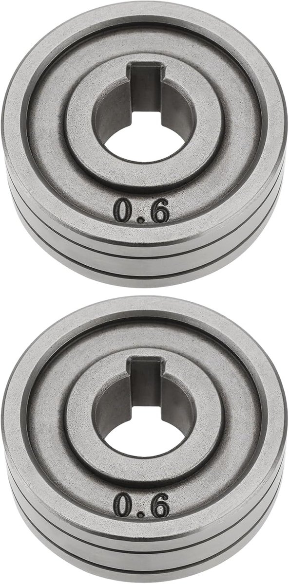 2 stuks 30 mm draadaanvoerrol voor MIG Compatibel met MAG-lasser Apparatuuronderdelen (0,6 mm/0,8 mm V-groef)