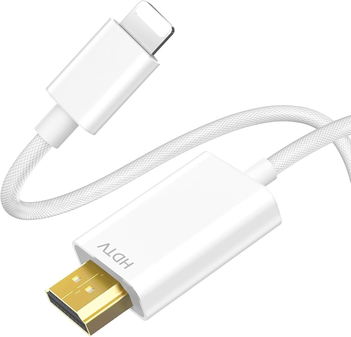 Lightning naar HDMI-kabel voor iPhone/iPad naar TV, iOS 11-14, HD1080P, 2 m