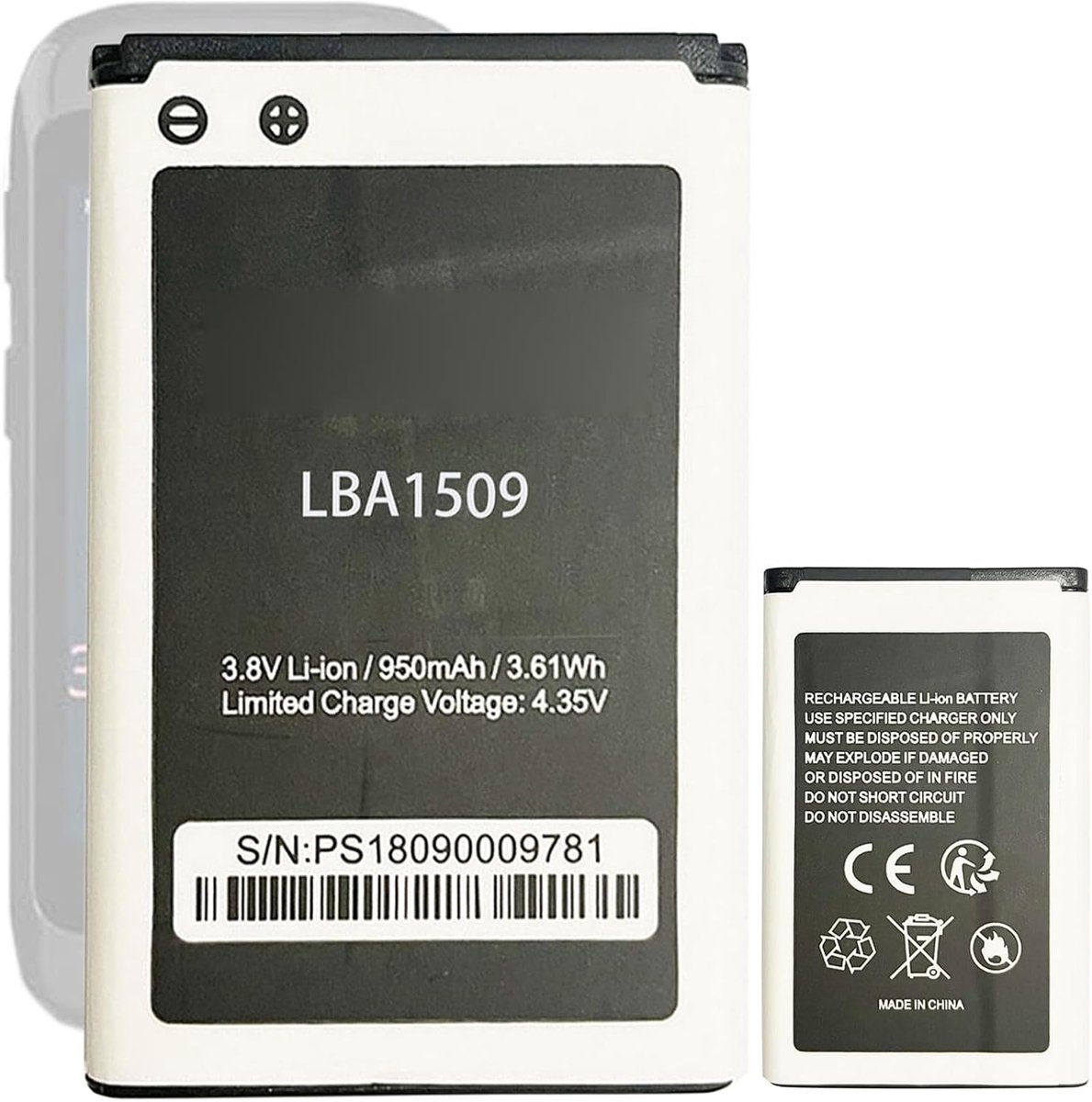 Pro LBA1509 vervangende accu LBA1509 compatibel met Unihertz Jelly Pro (**niet compatibel met Unihertz Jelly Pro 2**)