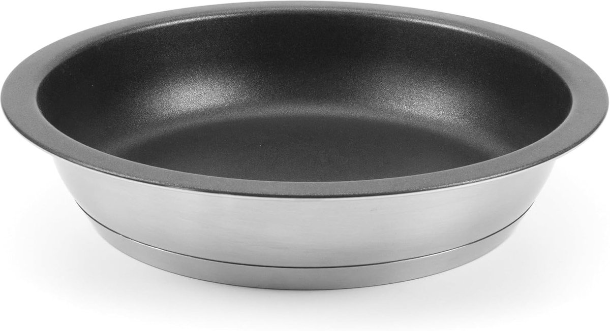 Pan, antiaanbaklaag, chroom-nikkel-roestvrij staal, ruimtebesparend, inductiepan voor alle warmtebronnen, ovenbestendig (Ø 28 cm x 5,6 cm)