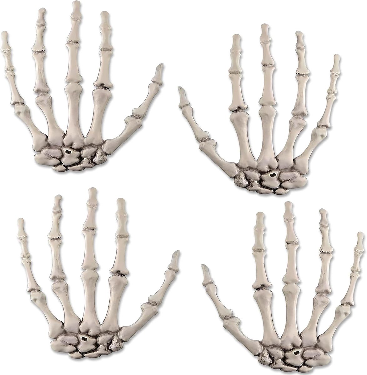 Skelethanden, realistische namaakhanden van kunststof, skeletten, Halloween-decoraties buiten, griezelige decoratie voor Halloween, tuinfeest