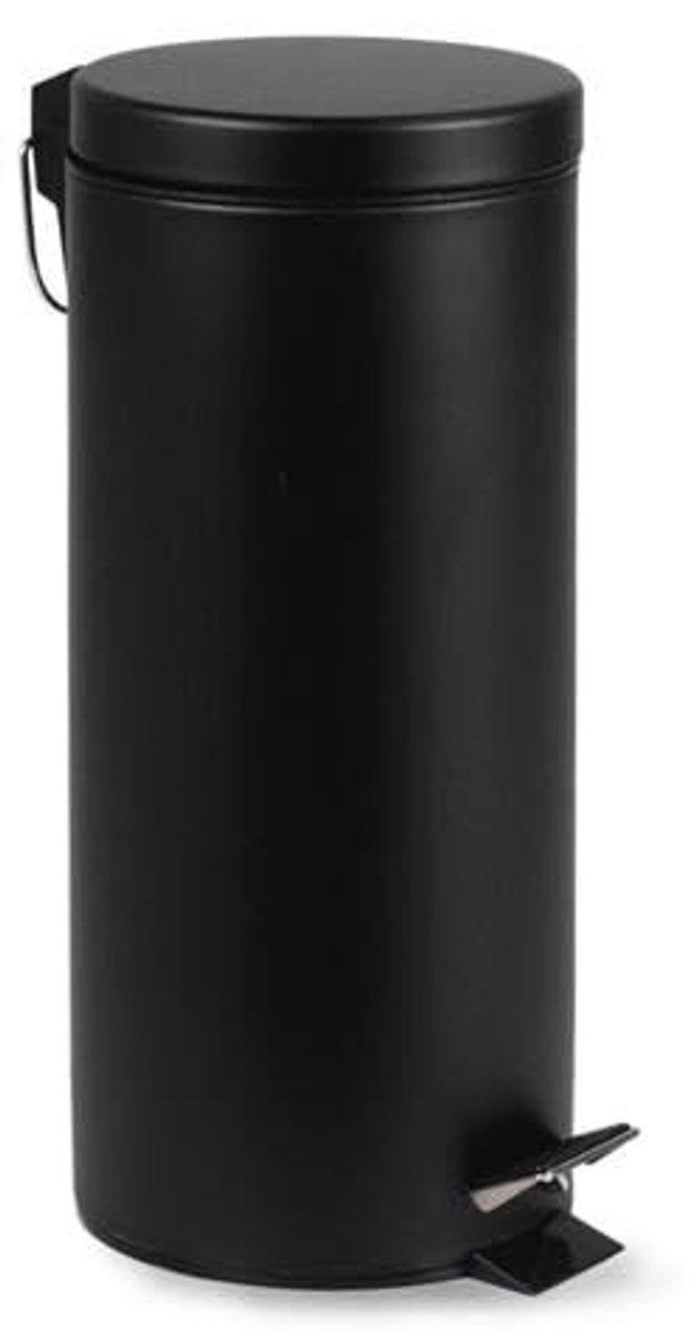 30 Liter - Zwart - PB130 - Prullenbak met uitneembare Pedaalemmer - Prullenbak - Vuilnisbak - Vuilbak - Afvalbak