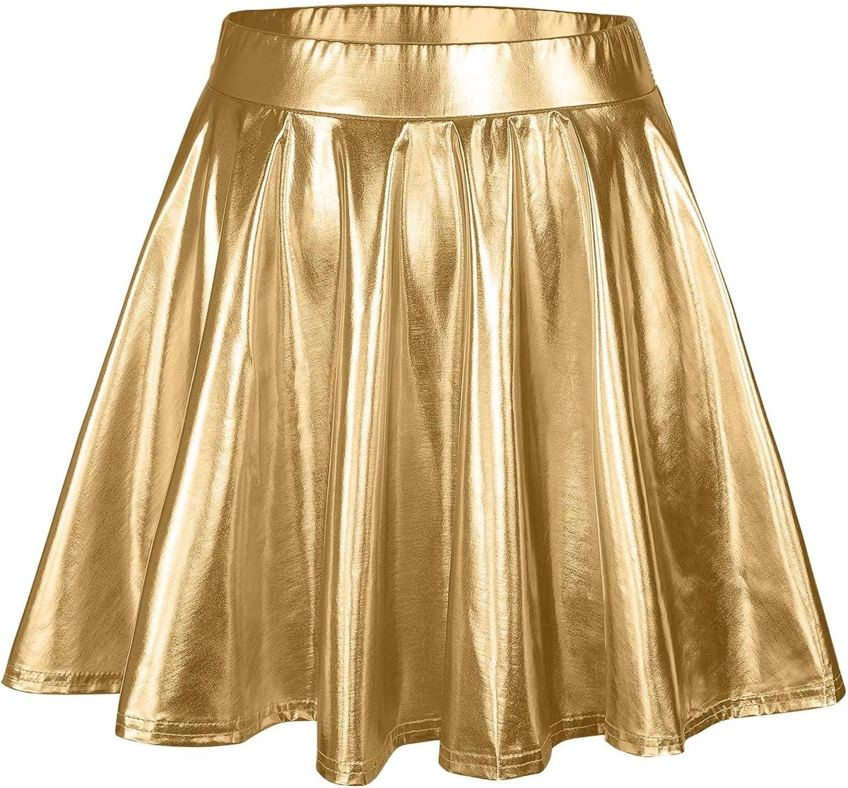 Damesrok, hoge taille, geplooid, uitlopend, trapezium, portemonnee, vakantie, strand, party, cocktail, lente, zomer, herfst, winter, A116