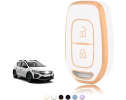 Sleutelhoes TPU, Autosleutelhoes Geschikt voor Renault Twingo Clio Symbol Kwid Dacia Logan Sandero Stepway Duster Dokker Lodgy, Sleutel Cover Bescherming Sleutelbehuizing - Smart Key