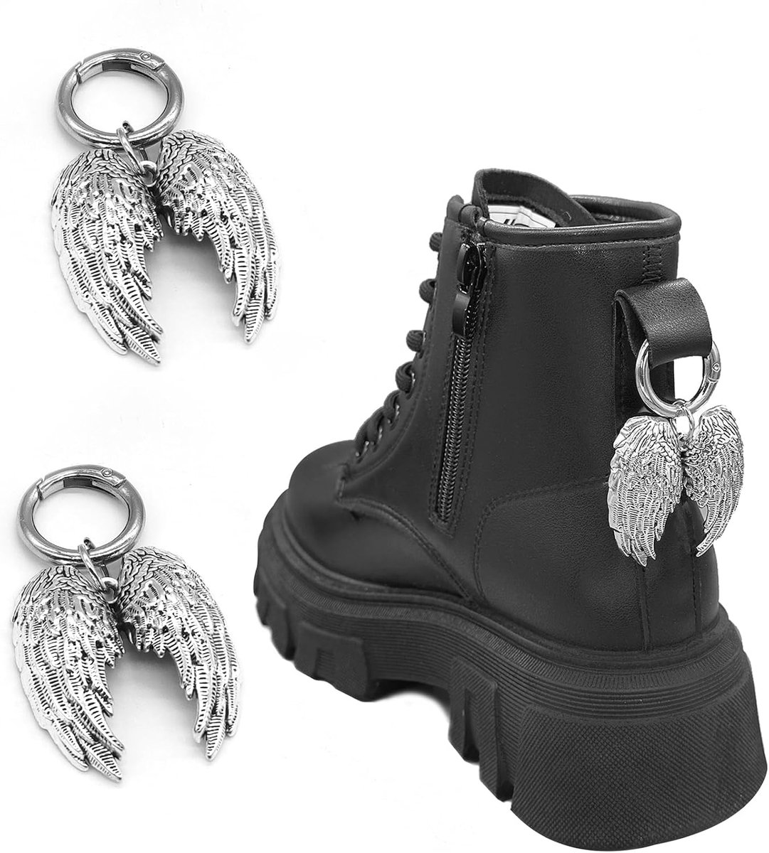 Charm voor Sneakers, Goth Charms Ketting voor Canvas Schoenen, Boot Sleutelhanger Tas DIY Punk Accessoire Decoraties Clip voor Meisjes Vrouwen