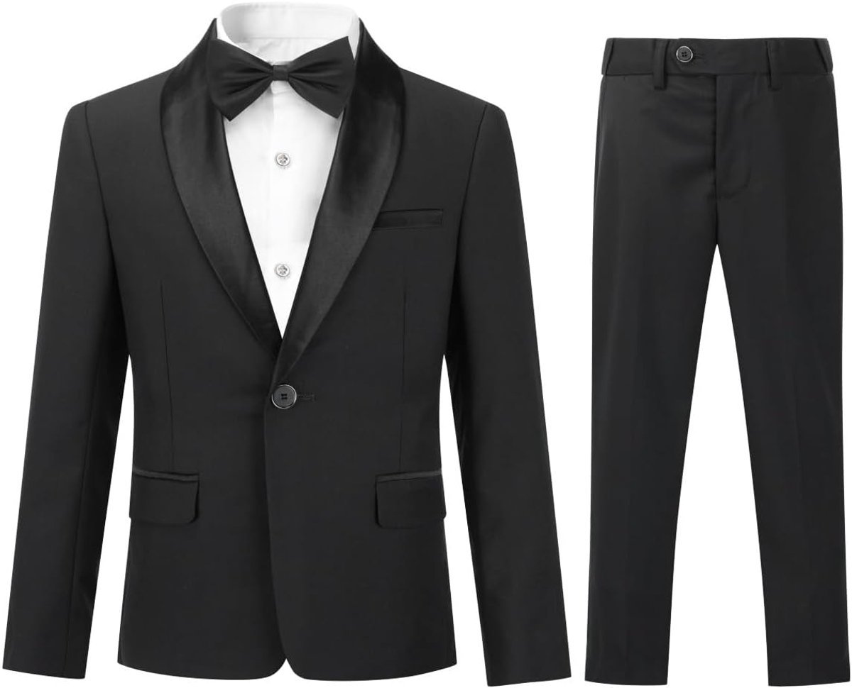 Tweedelig kostuum voor jongens, omslagdoek, één knoop, elegante en comfortabele bruiloftsbanket jurk