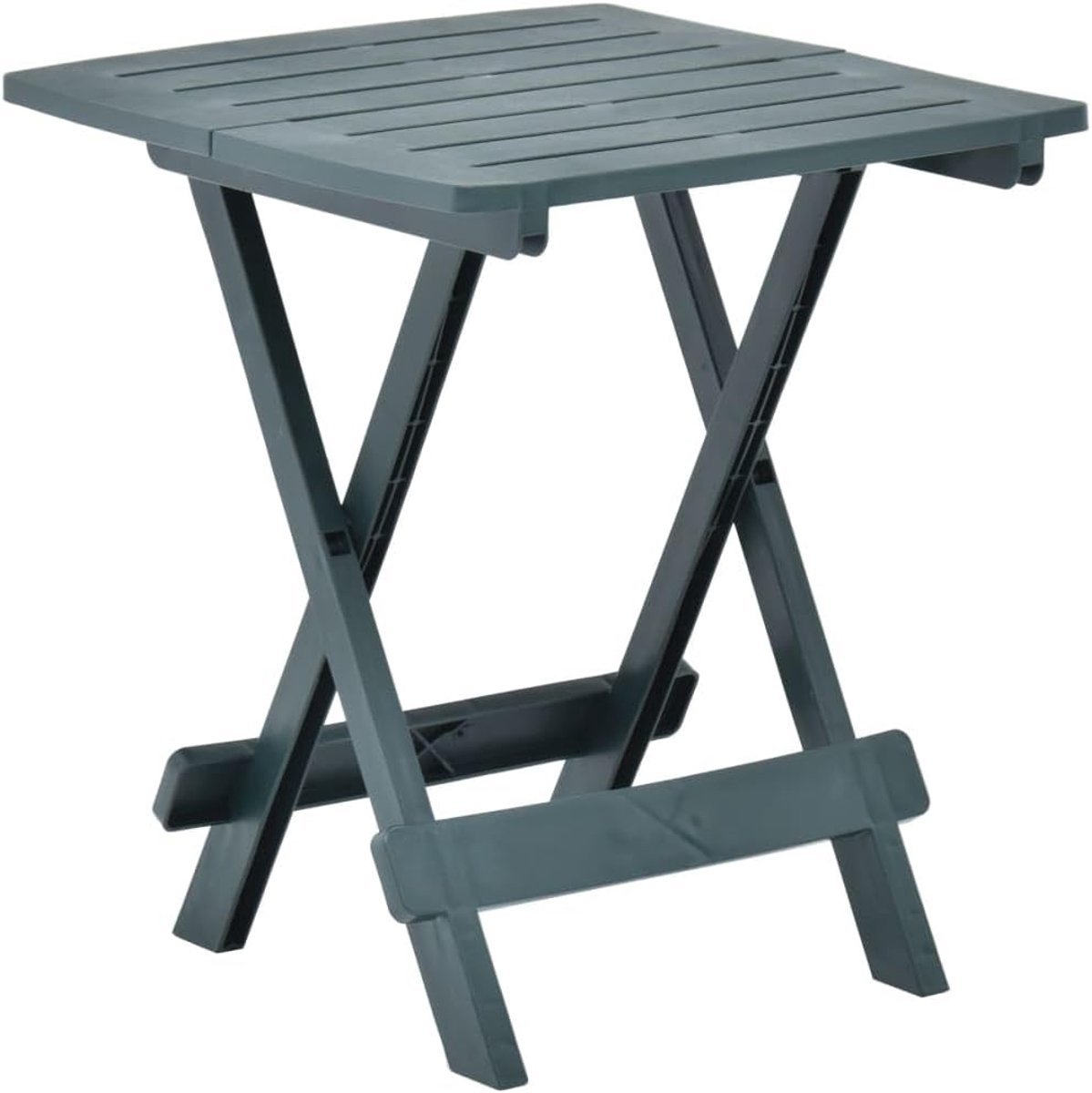Inklapbaar, groen, 45 x 43 x 50 cm, kunststof, tuin, terras, eettafel, campingtafel, feesttafel, geschikt voor balkons, terrassen en plafonds