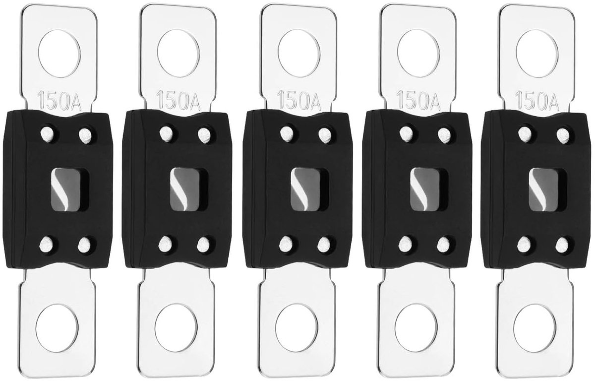 5St 150A 58V Mega Hoge Stroom Autozekeringen Bolt-on Design Koperlegering Autoveiligheid voor Auto's, Vrachtwagens, Bouwvoertuigen, Landbouwmachines, Bussen en Caravans'