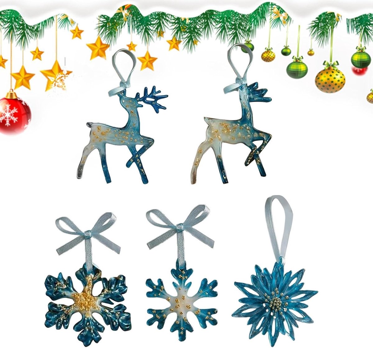 Versiering 2D Acryl Ornament Van Een Realistisch Rendier