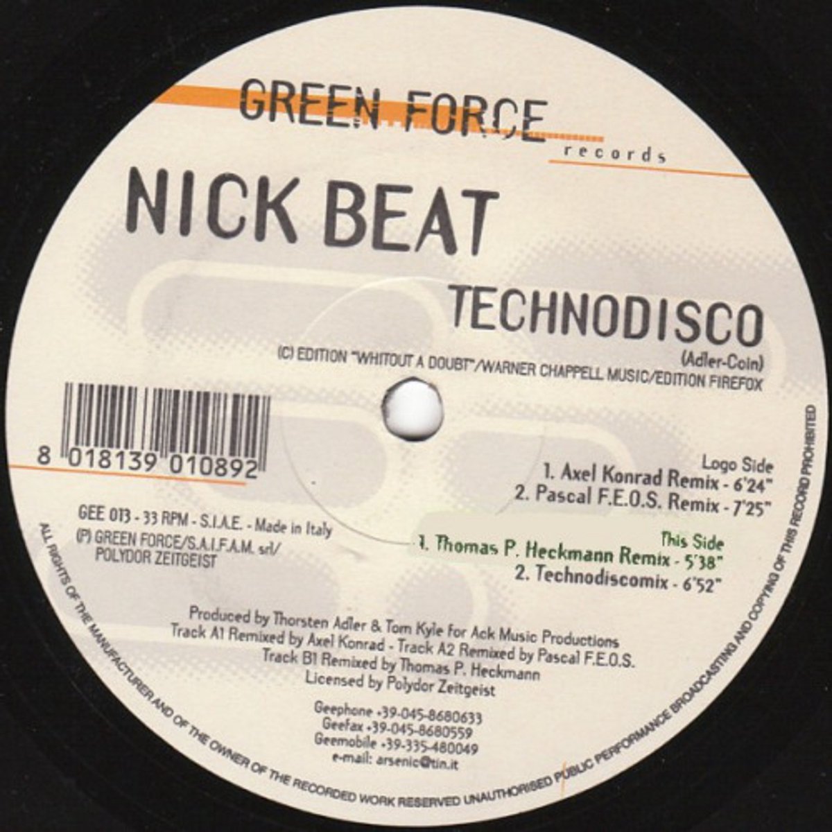 Nick Beat - Technodisco