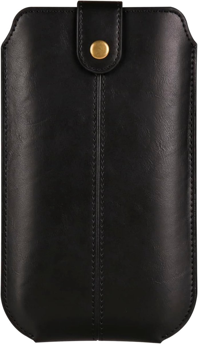 riemtas voor heren, mobiele telefoon riemclip hoes klein, 6,7 inch universele verticale lederen riem holster met riemclip heuptas riemtas portemonnee mobiele telefoon met kaartenvak riemlus