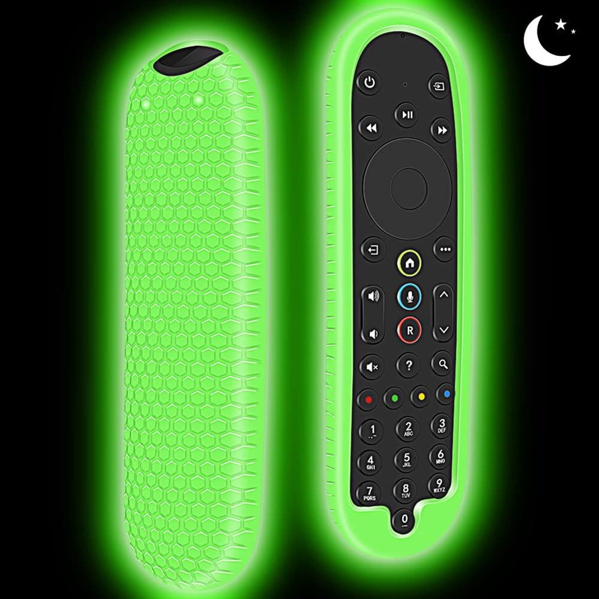 Beschermhoes voor Sky Q afstandsbediening EC302 afstandsbedieningen Smart TV Remote Control Anti-Slip Schokbestendig Cover Case Hoes voor Sky Q 2021 Nieuwst Bluetooth Voice afstandsbedieningen (Glow )