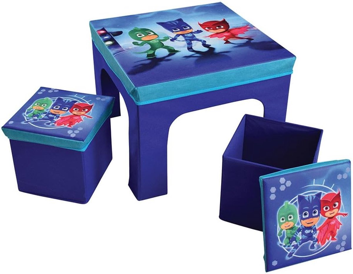 House PYJAMSQUES Kinderklaptafel met 2 krukken MDF/Non-Woven 52 x 52 x 15 cm