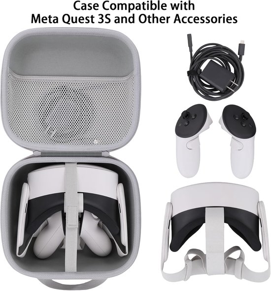 co2CREA Harde hoes voor Meta Quest 3S VR-hoofdtelefoon — afbeelding 2