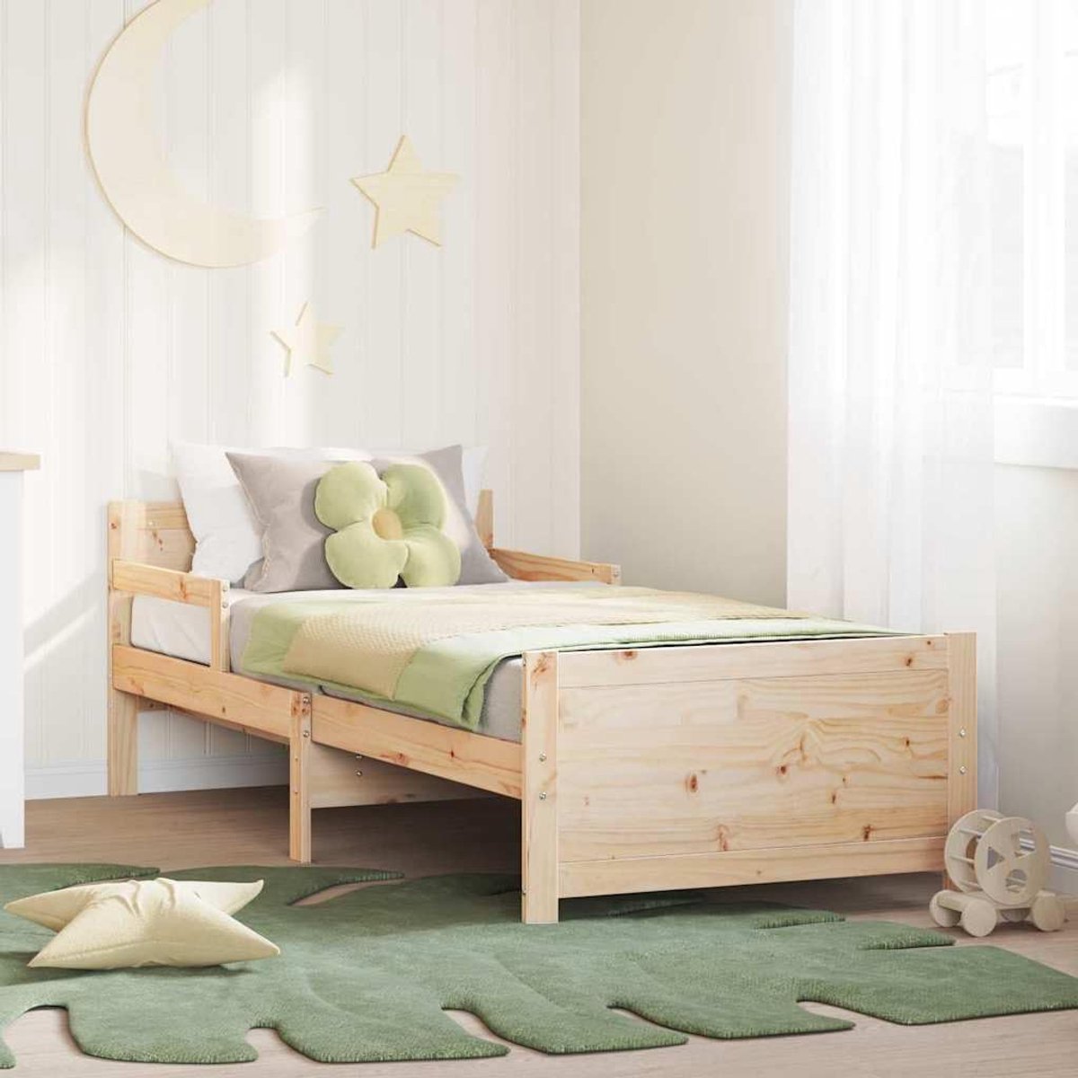 Grenenhout kinderkamer modern eenvoudig 80x200 cm naturel