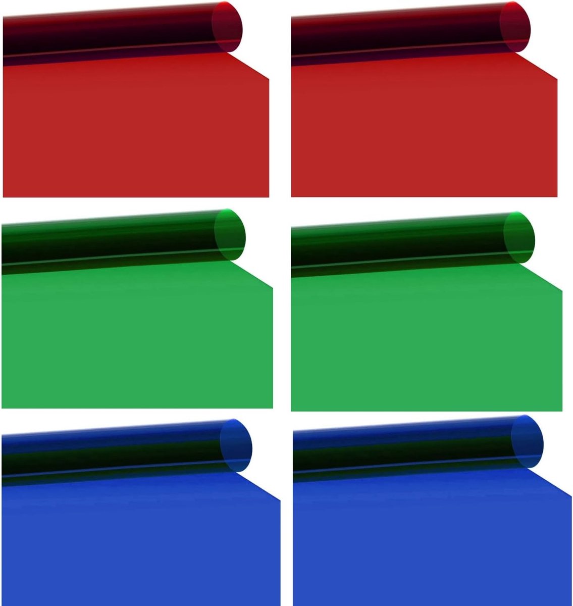 6 STKS 40x50cm Verlichting Gels Filter Rood Groen Blauw Licht Flash Gel Kleurcorrectie Tramsparent Vellen Overlays voor 800W Rode Hoofd Spotlight Strobe Speedlite Fotografie Studio Video
