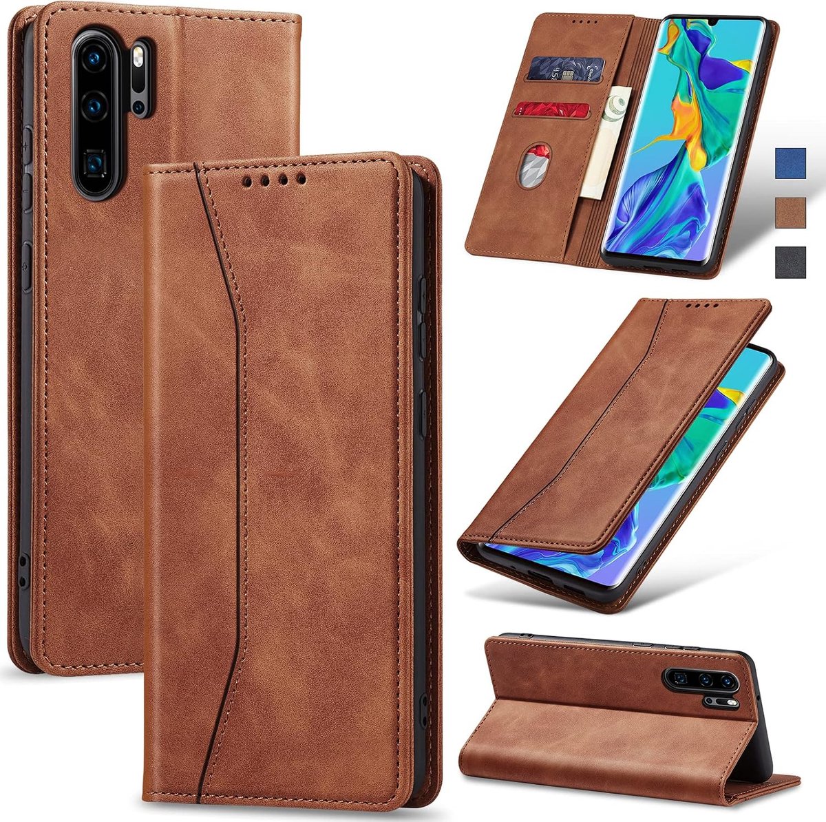 Hoesje voor Huawei P30 Pro,Bruin