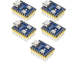 5 stuks R-Pi RP2040-Zero ontwikkelingsbord met USB-C, Dual-Core ARM Cortex-M0+, 2MB Flash, compatibel met Raspberry Pi Pico, ondersteunt C/C++ en MicroPython (reeds gelast)