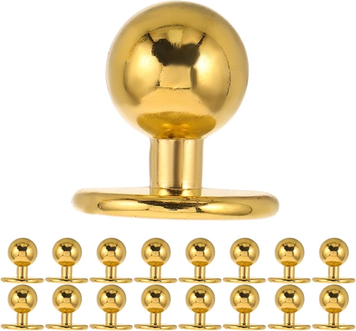 100 Stuks Middengrote Gouden Plastic Knopen voor Chef Jassen Ronde Knoppen met Eenvoudig Grip Ontwerp Duurzaam Geschikt voor Professionele Keukenuniformen