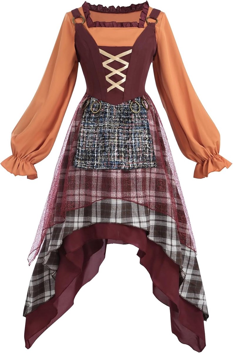 Heksenkostuum voor vrouwen, Sanderson zussen, cosplay kostuum, Hocus Pocus Halloween jurk, middeleeuws heksenkostuum
