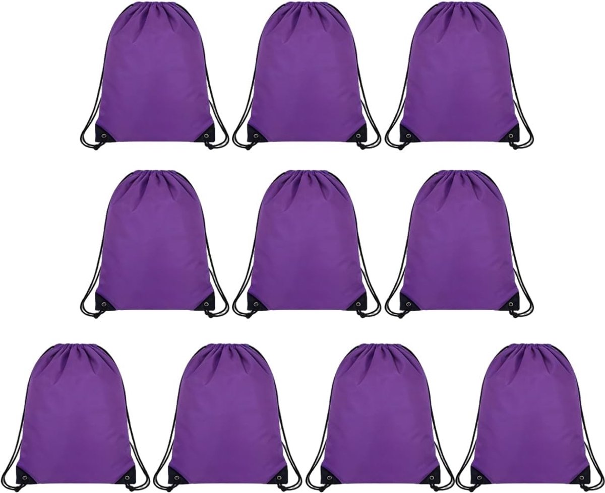 1 Stks Trekkoord Tassen Rugzak, Trekkoord Tas voor Gym, School, Reizen, Picknick, Sport, Strand Opslag voor Meisjes Jongens, Paars, M, Tassen met trekkoord