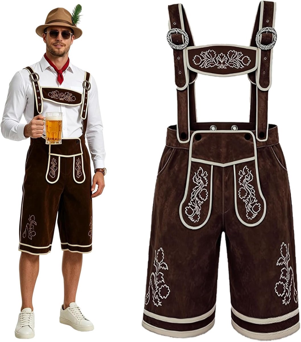 Overall voor heren, afneembare bandjes, bierfestivalkleding