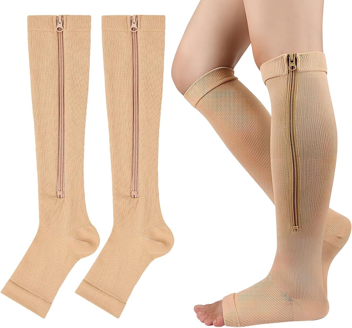 compressiekousen, kuithoge compressiekousen, steunkousen met