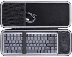 Laptop toetsenbord en muis draagtas voor Logitech MX Mini draadloos verlicht mechanisch toetsenbord en Anywhere 3 Compact muis, alleen hoesje