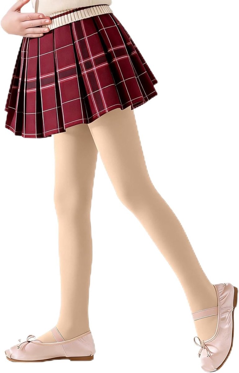 Panty, Effen School Panty voor Kinderen, Elastische Balletpanty's met Voetjes, Comfortabele Leggings voor Meisjes, Ideaal voor Uniformen, Casual Gelegenheden, Dans en Rokjes, 3-12 Jaar