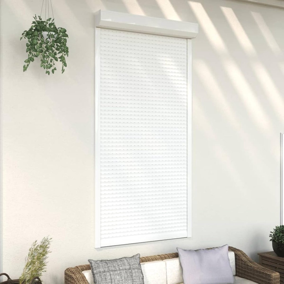 Rolluiken van aluminium, 110 x 220 cm, wit, ijzerwaren, bouwmaterialen, rolluik-144971