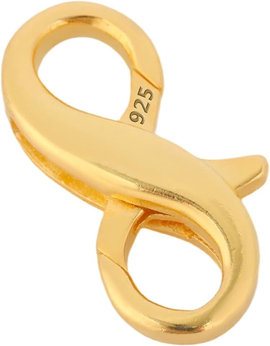 Karabijnsluiting, Gouden Kettingverlengstuk Sieradensluiting voor Kettingarmband Doe-Het-Zelf Maken Repareren