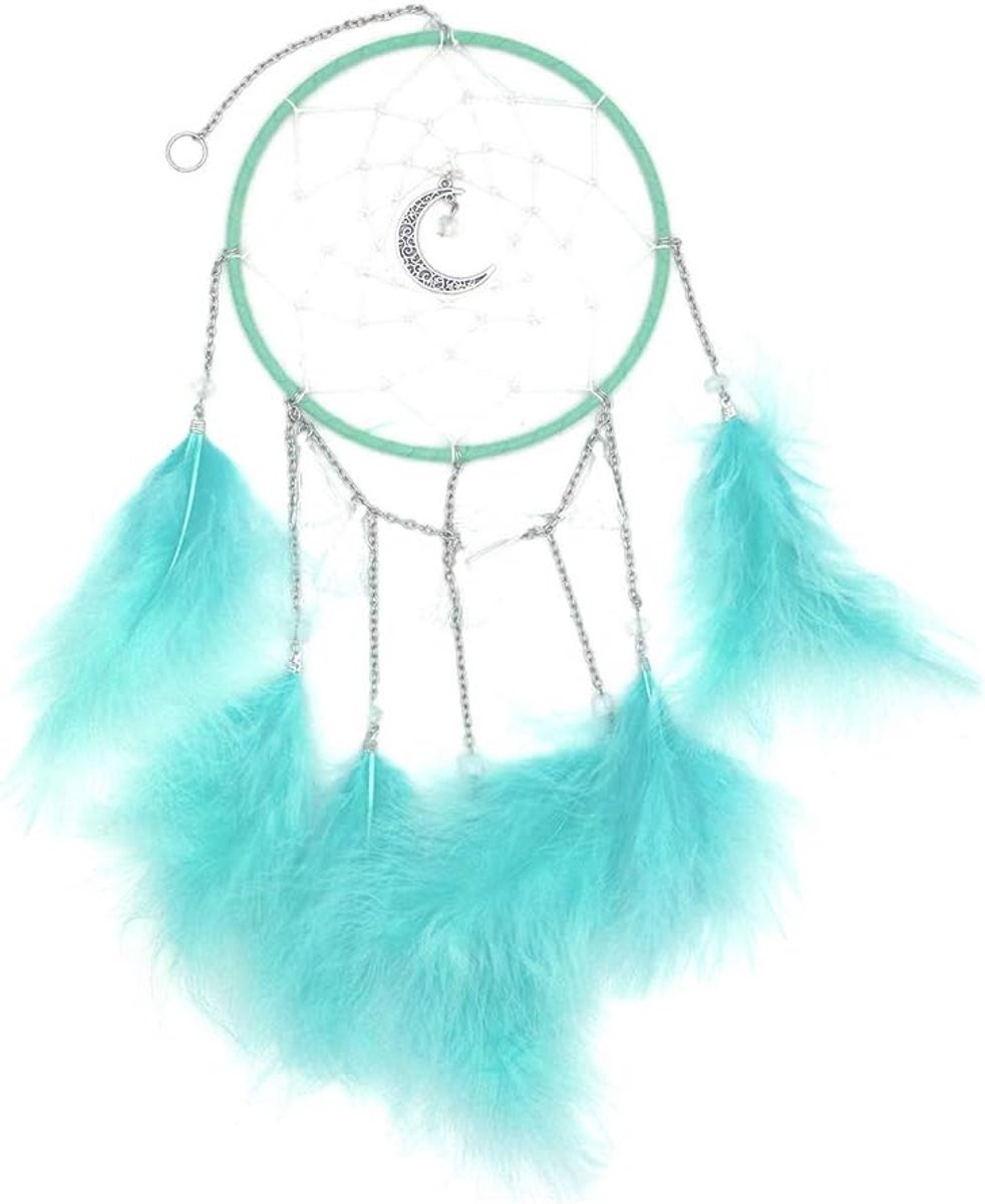 Veer Dream Catcher, Handgemaakte Dream Catchers voor Slaapkamer Muur Opknoping Home Decor Ornamenten Craft Auto ornamenten (Groen)