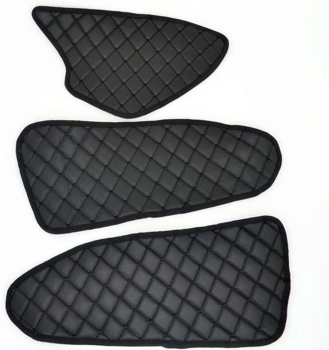 24/7Auto 2 zwarte -lederen deurpanelen + dashboardmat voor MP4 Actros vrachtwagens