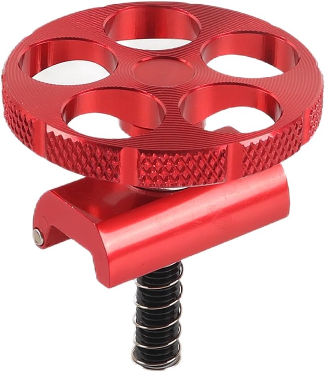 Rood geanodiseerd aluminium verstelbare vergrendelingsknop set met montagebasis voor fiets motorfiets uitrusting instelling