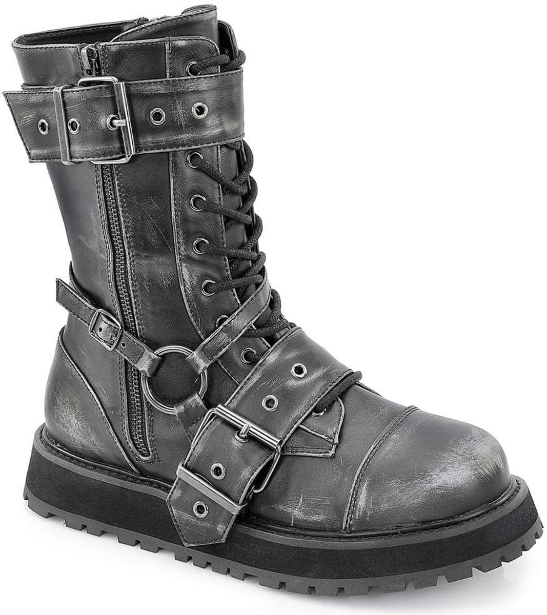 DemoniaCult - VALOR220 Plateau Laarzen - US 11 - 44 Shoes - Grijs