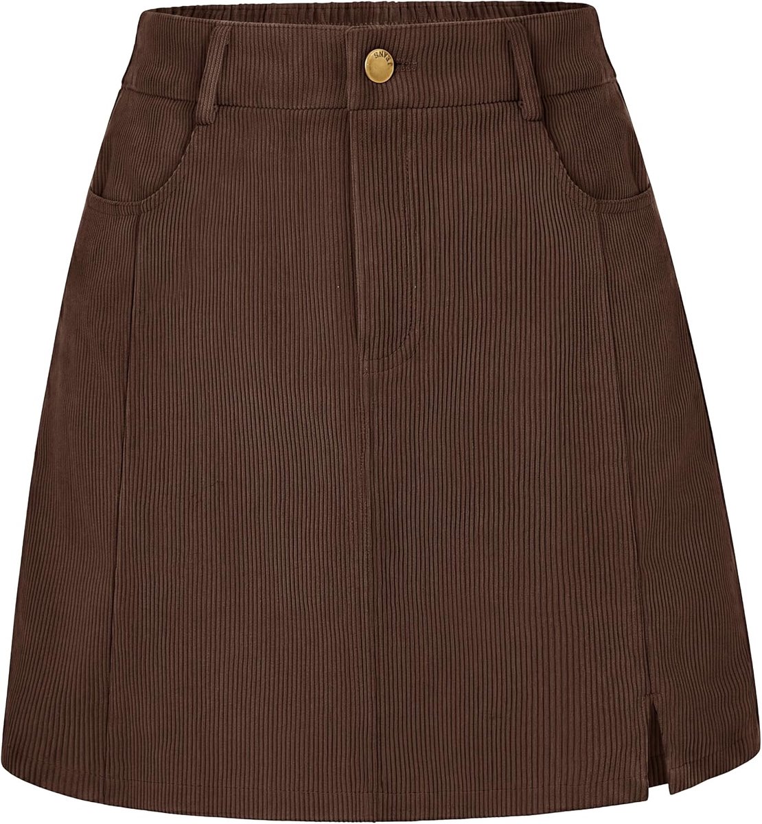 Mini-rok voor dames, hoge taille, wikkelrok, herfst, winter, corduroy, A-lijn, vintage, korte winterrok, kort met zakken