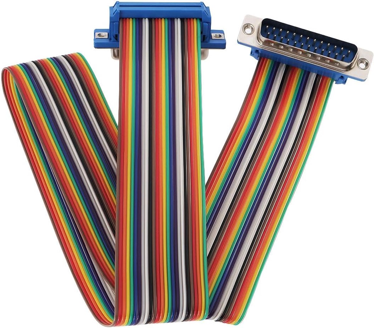 1Pc DB25 Pin Serial Extension Cable Male to Male Serial Cable for Server CNC Automation Equipment Electronic Scale Printer Supermarket Cash Register UPS 50cm
