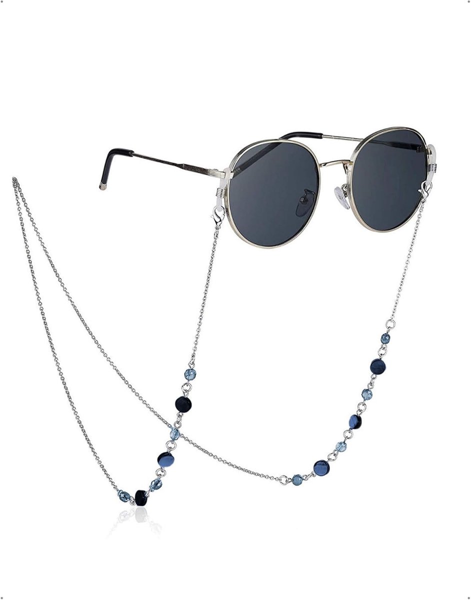 Brillenketting voor dames en heren – Universele brillenketting met kristallen – Verstelbare zonnebrilband Voor brillen Sportaccessoire Houder Elegant Robuust Retro Moderne band