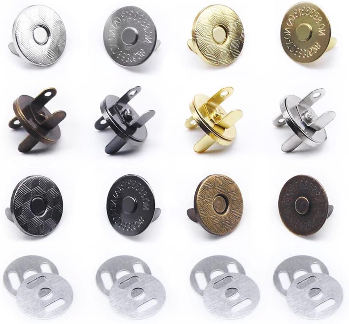 Knopen voor Portemonnee, Handtas, Portefeuille, Jas, Tas, Gemengde Sluitingen, Drukknopen 14mm