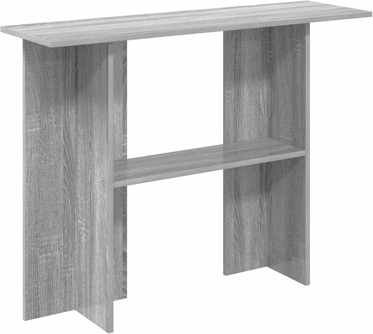 Consoletafel, haltafel van hout, grijs, 100 x 30 x 75 cm