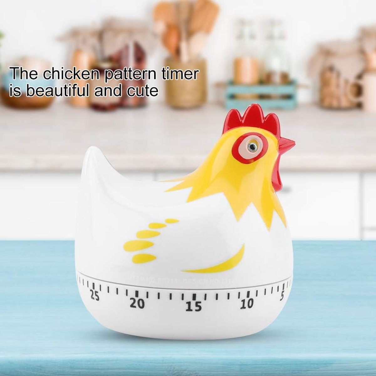 Keukentimer, duurzame countdown, herinnering klok, luid alarm, achtergrond herinnering, wit voor koken, bakken en dagelijkse taken