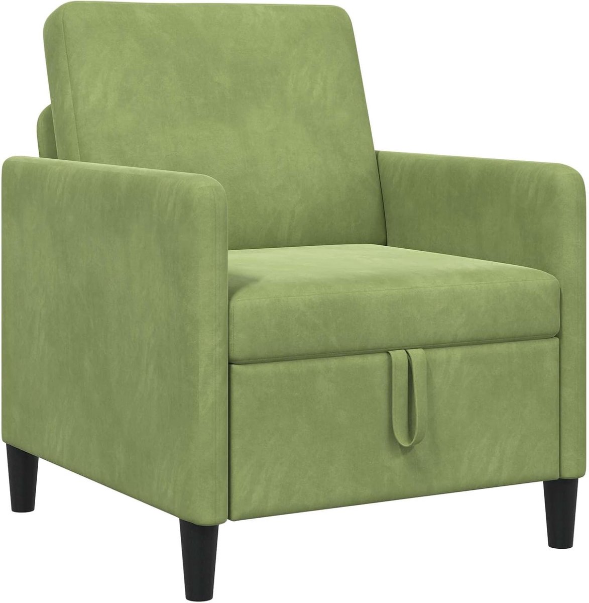 Bank met opbergruimte, lichtgroen, 72 x 78 x 87 cm, polyester