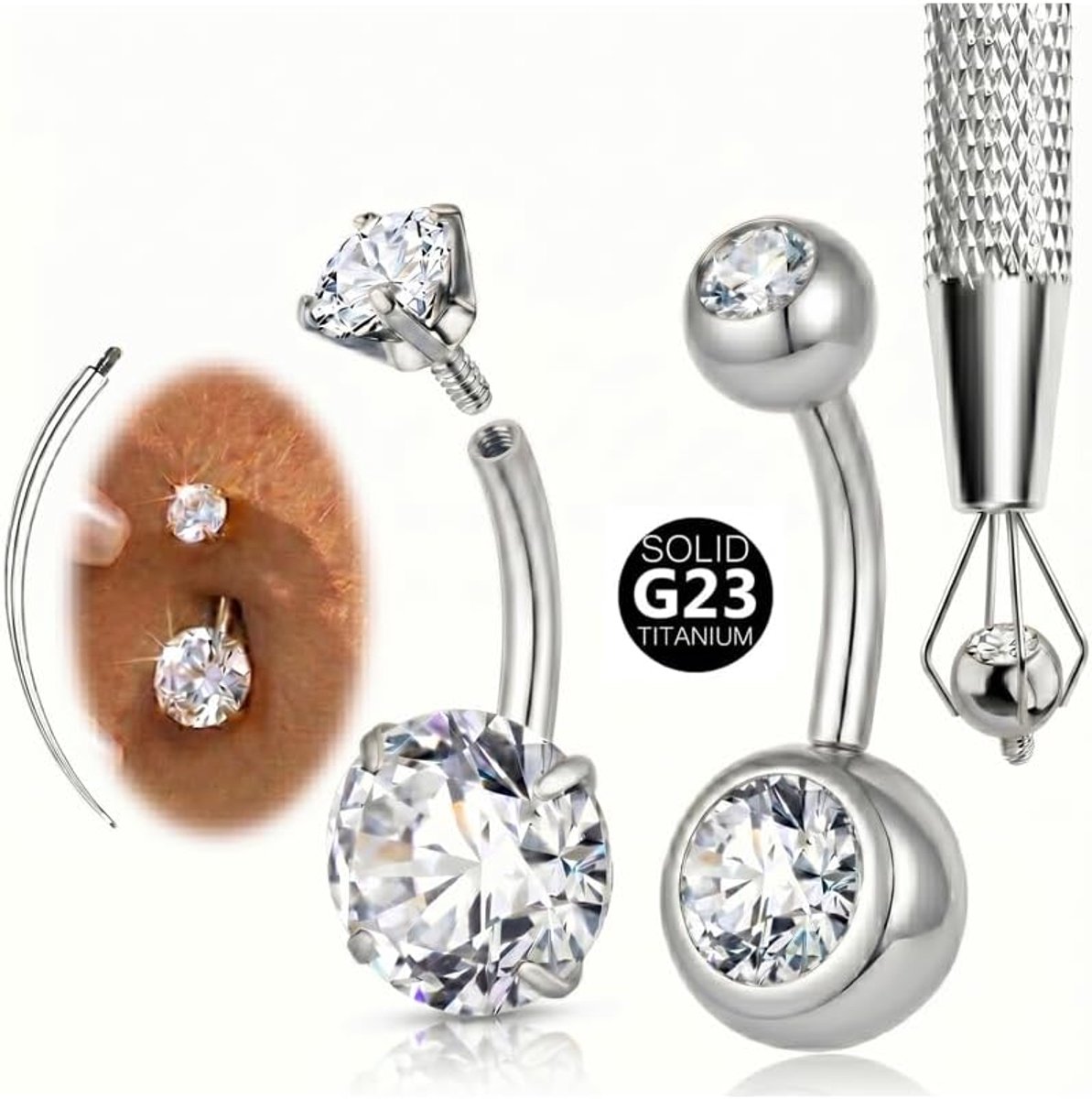 Titanium G23 10mm 1.6mm piercing buik ASTM F136